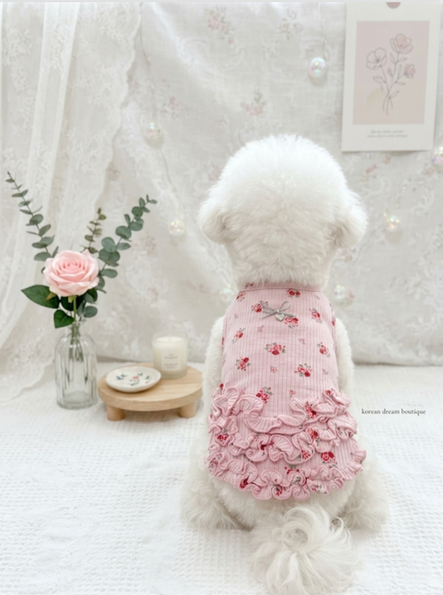 Rosé │玫瑰柔棉荷葉邊背心