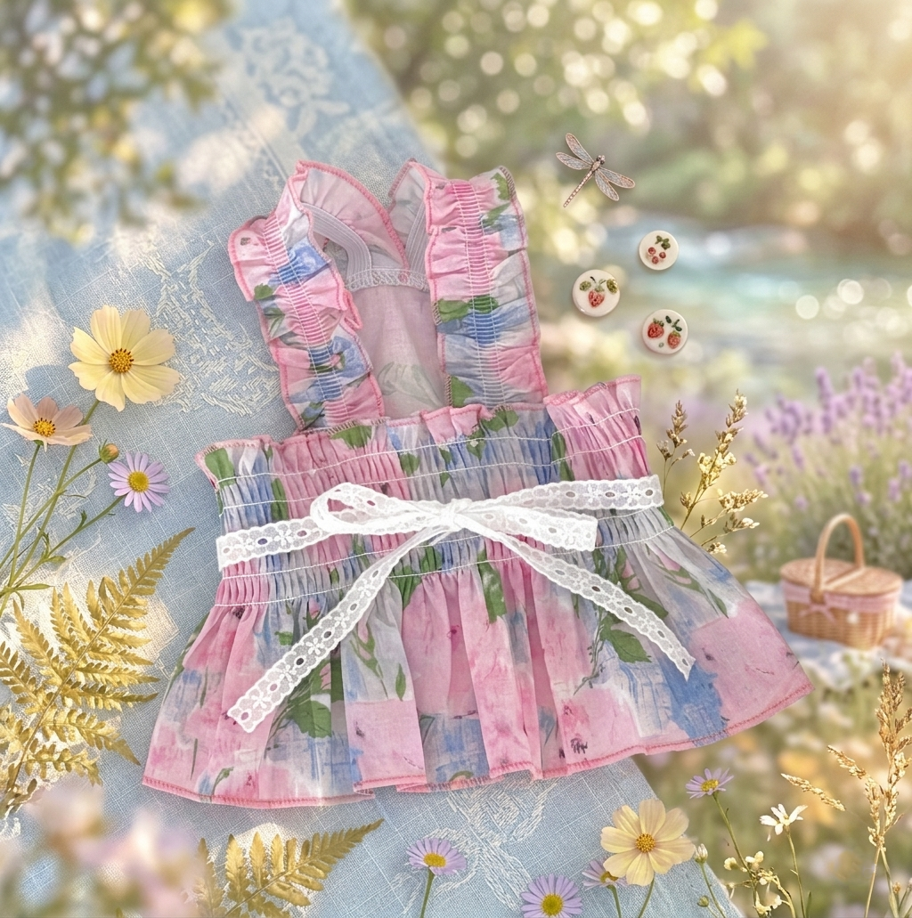 法式浪漫│玫瑰碎花連身裙